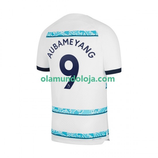 Camisola Chelsea Aubameyang 9 Homem Equipamento Segundo 2022-2023 Manga Curta